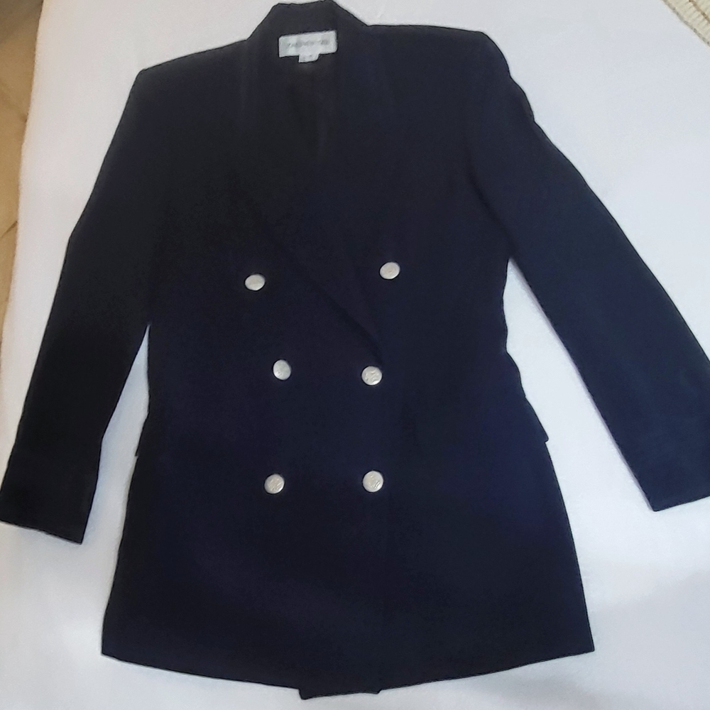 Vintage Jones New York Double-Breasted Navy Women's Blazer